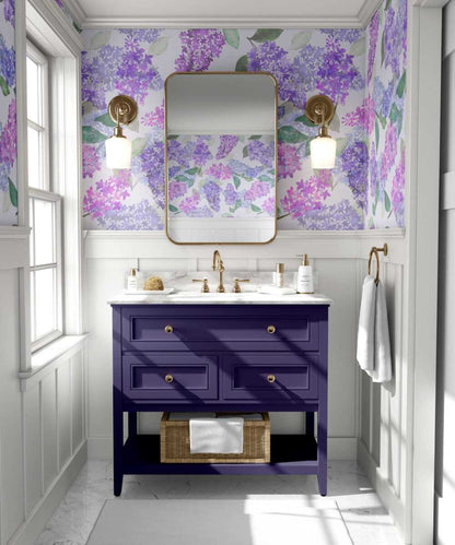Lilac Garden in Light Purple eco wallpaper