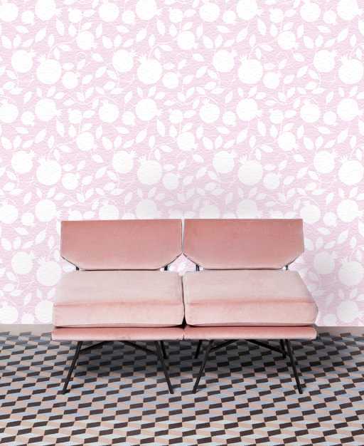 Pomegranate Pink eco wallpaper