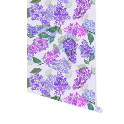 Lilac Garden in Light Purple eco wallpaper