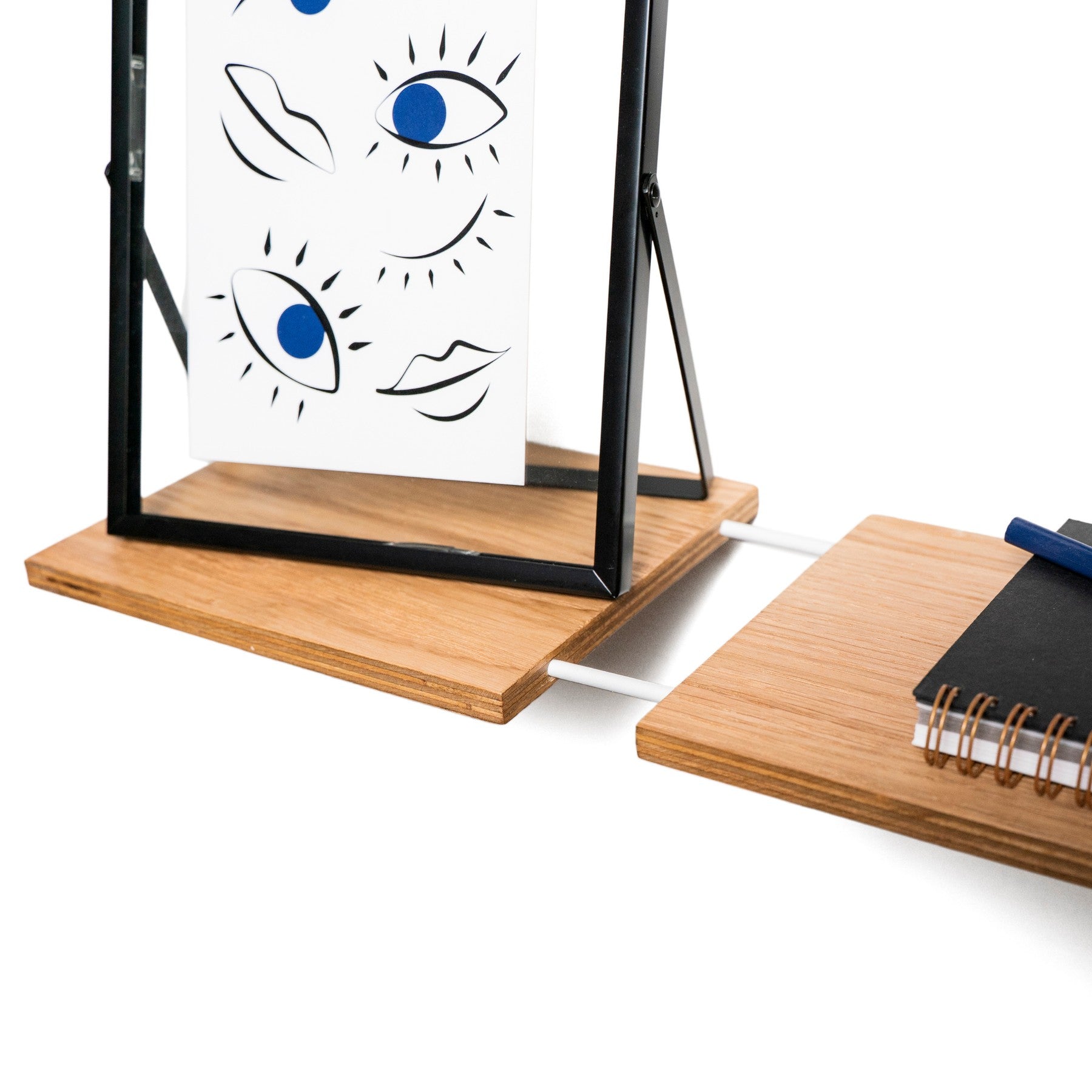 Floating Wooden Wall Shelf - Oval