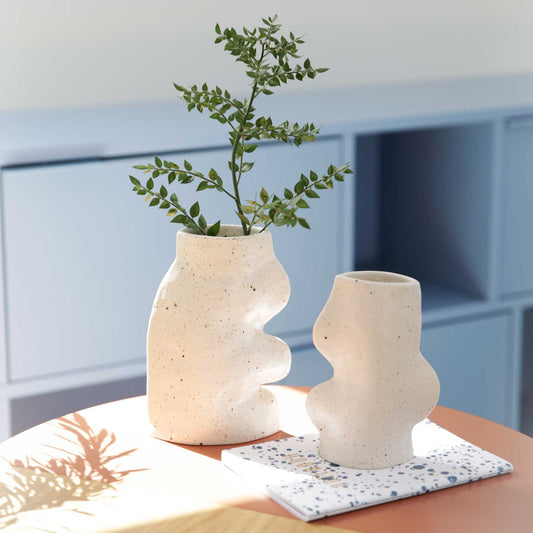 Fluxo Ceramic Vase Large - White