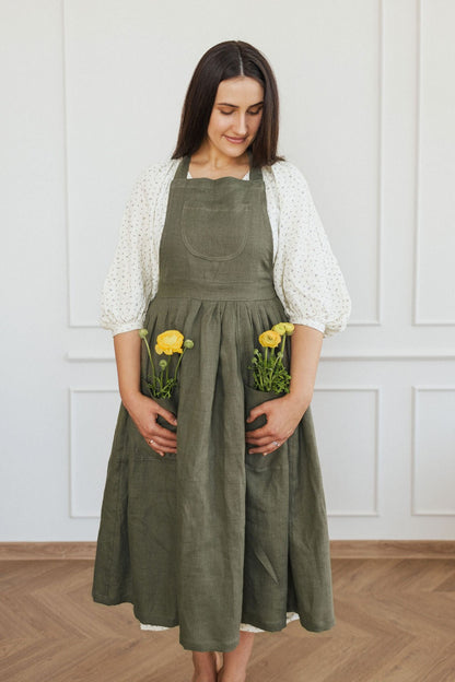 Linen Retro Apron