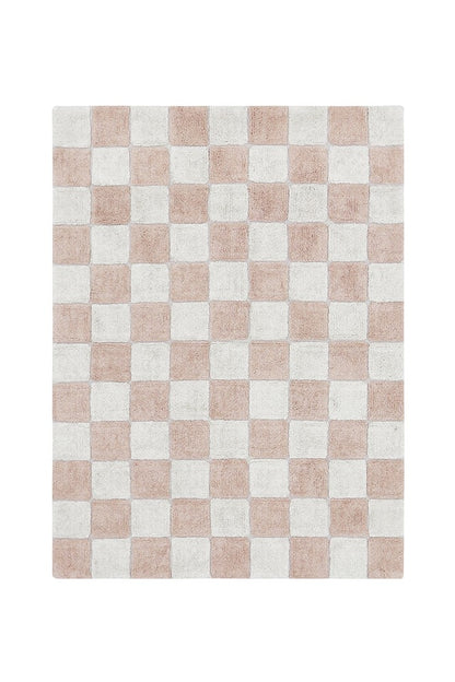 Washable Cotton Rug Kitchen Tiles Rose, 120x160 cm
